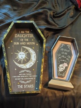 2 Michael's Coffin Decor Display